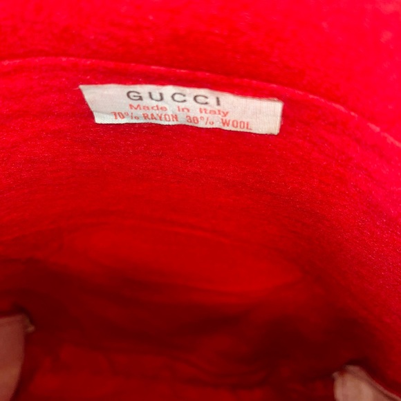 Gucci Vintage 1970’s Felt Shopper Tote Bag - Picture 4 of 15